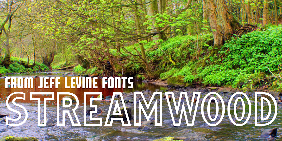 Streamwood JNL, a Sans Serif Font by Jeff Levine Fonts