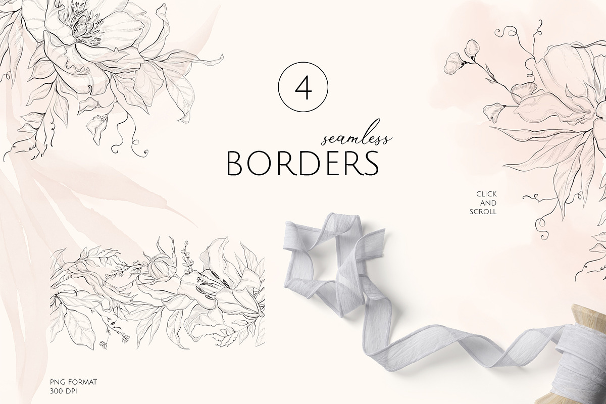 FINE GARDEN line art floral set, a Decorative Illustration by Yuliia Lashevska (Photo 5 of 12)