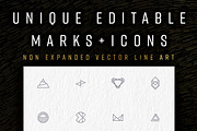 60 Minimal Geometric monoline logos, a Branding & Logo Template by Everyday Monster Creative (Thumbnail 2 of 6)