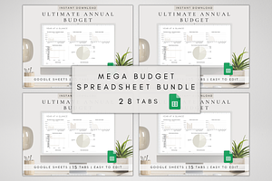 MEGA Budget Spreadsheet Bundle