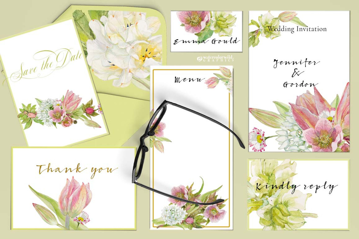 PINK TOOLBOX-70+DesignElements, an Illustration by watercolorwild.graphics (Photo 2 of 13)