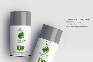 Spray Can Mockup - Small Size