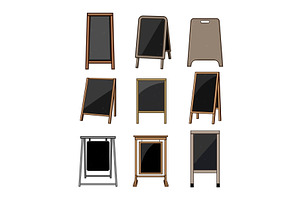 outdoor chalkboard set cartoon, an Object Illustration by pikepicture