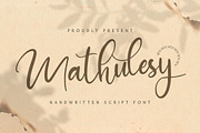 Mathulesy - Handwritten Font, a Script Font by StringLabs (Thumbnail 1 of 7)