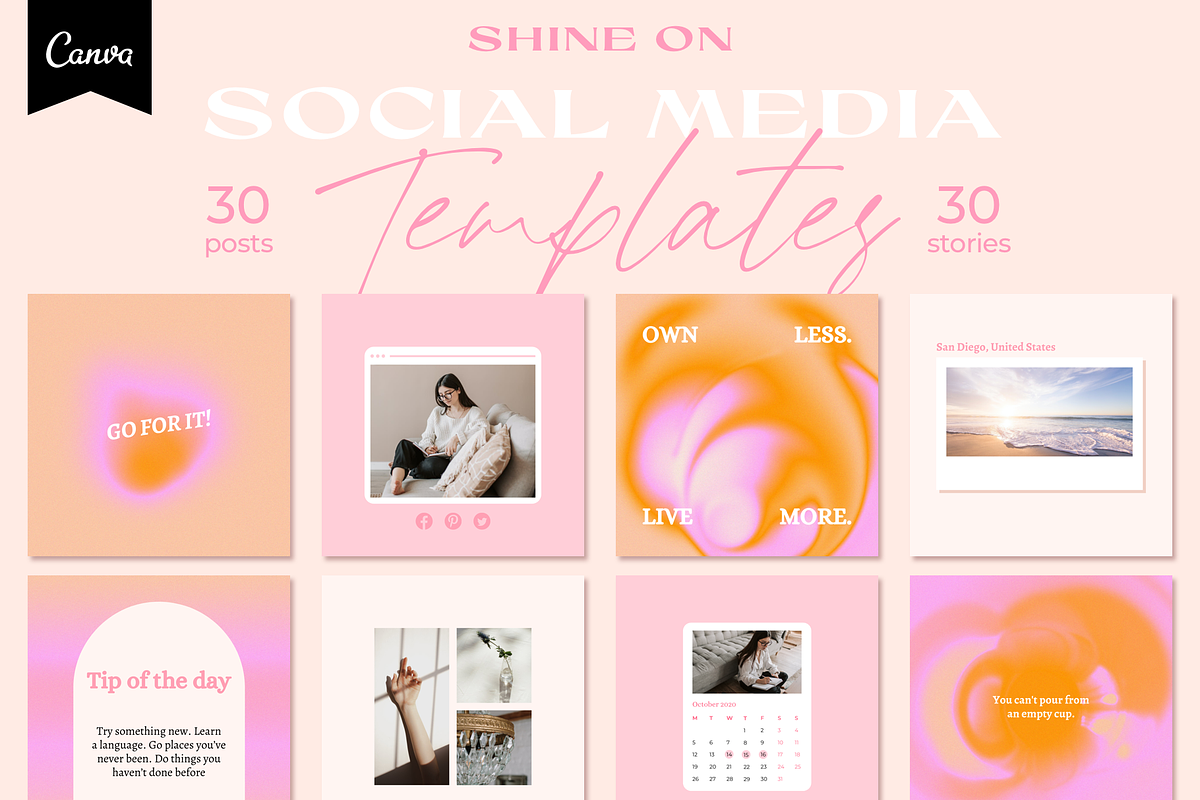 Pink Instagram Template, a Social Media Template by Bonumo