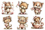 Whimsical Easter Cats Clipart, an Illustration by Daily.Designs (Thumbnail 8 of 8)