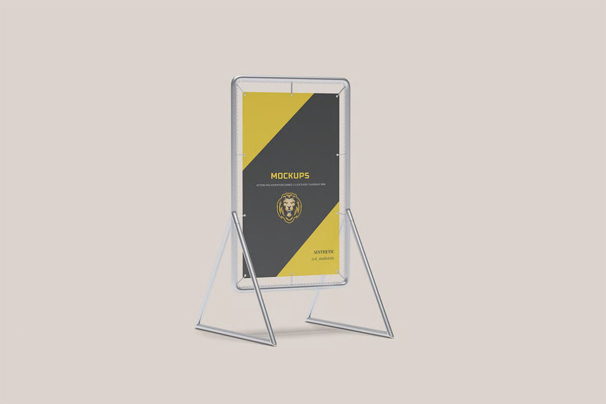 Banner Frame Mockup, an Advertising Mockup by zpackcreative (Photo 4 of 4)