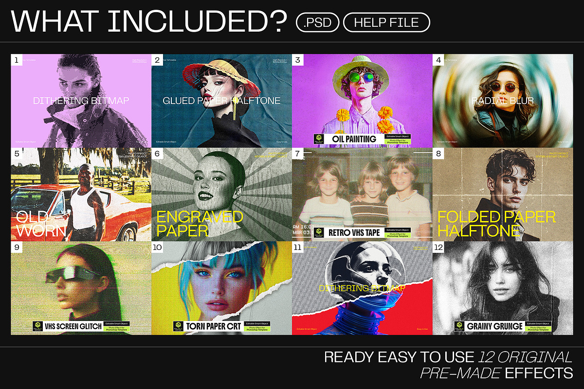 12 Photo Effect Templates, a Layer Style Add-On by iDoodle Studio (Photo 2 of 6)