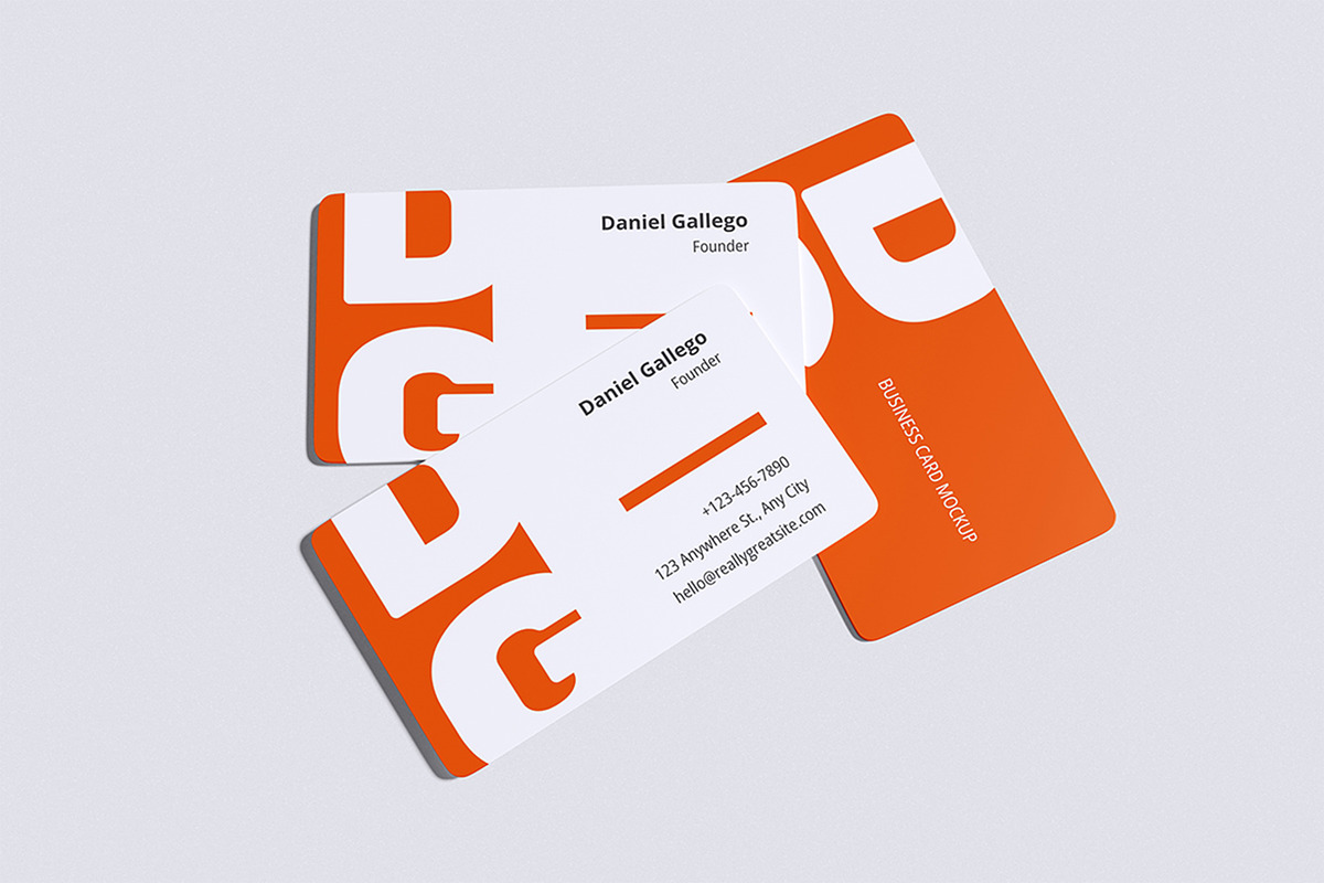 Bussines Card Mockup, an Advertising Mockup by HanaSaka_Studio (Photo 1 of 5)