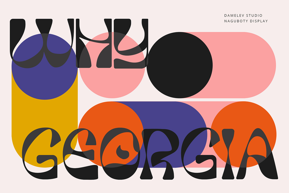 Naguboty Display, a Sans Serif Font by Damelev (Photo 3 of 9)