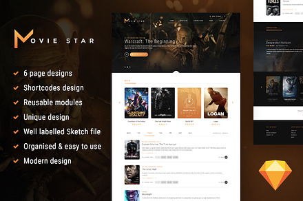Movie Star - Sketch design