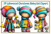 Whimsical Christmas Baby Kid Clipart, an Illustration by cherrydesign (Thumbnail 3 of 3)