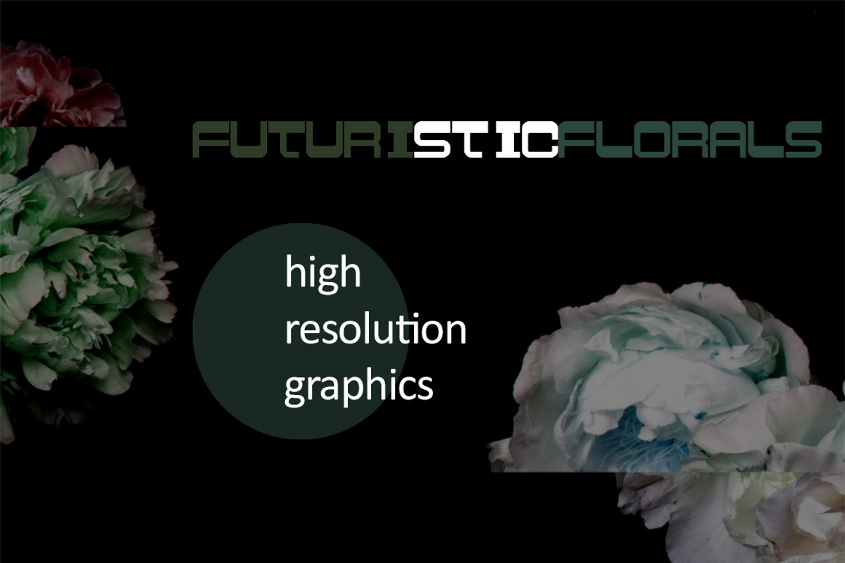 Futuristic Florals, a Pattern Graphic by Templit Moon (Photo 1 of 4)