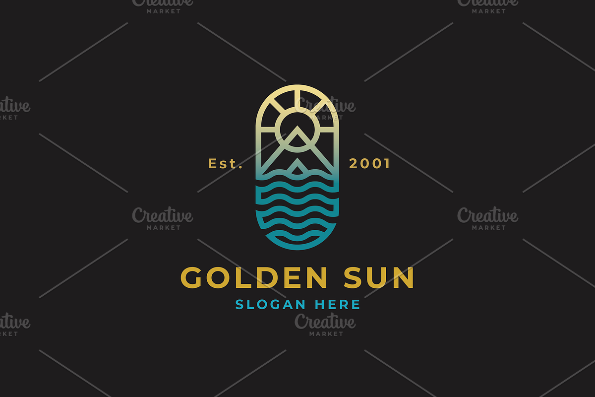 Golden Sun Travel Logo, a Branding & Logo Template by Design_Planet