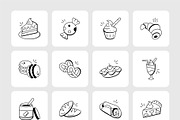 75 Dessert Doodles, an Outline Icon by Prosymbols (Thumbnail 7 of 7)