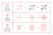 Navigation Line Icons, an Outline Icon by Made by Made (Thumbnail 3 of 7)