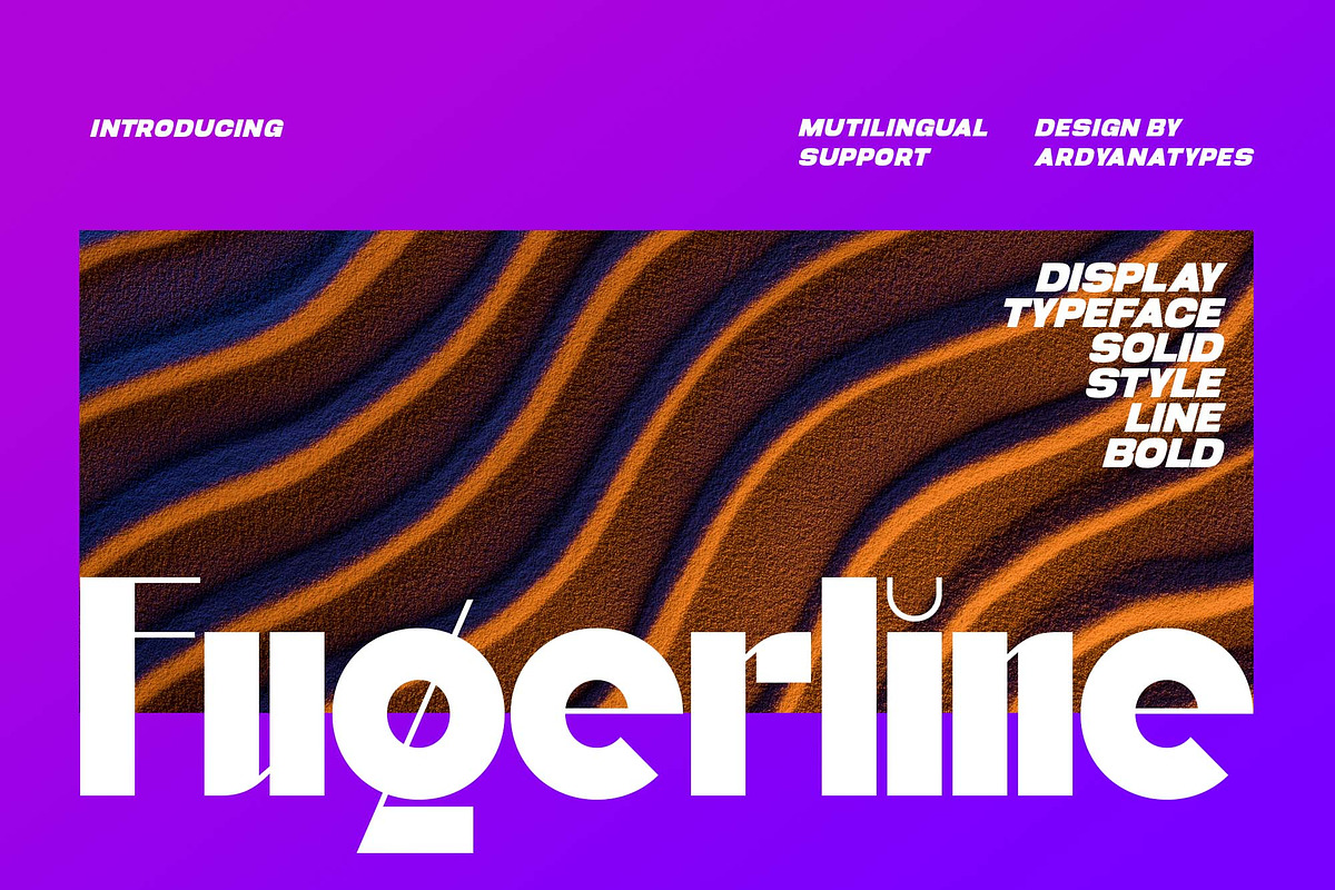 Fugerline, a Sans Serif Font by Ardyanatypes (Photo 1 of 12)