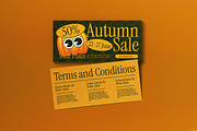 Green Yellow Autumn Sale Voucher, a Flyer Template by graphicook (Thumbnail 1 of 3)