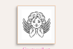 50 Angels Cupids Procreate Stamps