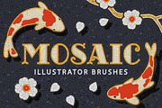 Mosaic Tile Illustrator Brushes, a Brush Add-On by pixelbuddha.net (Thumbnail 1 of 10)