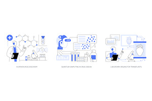 AI and Quantum Advancing Medicine, a Technology Illustration by Visual Generation