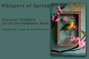 Whispers of Spring — Mini Art Set, a Decorative Illustration by Vika_Softlife