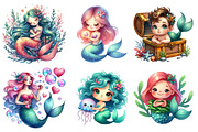 Magical Cute Mermaid PNG, an Illustration by SinaCreation (Thumbnail 3 of 5)