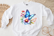 Butterfly Flowers Sublimation Clipar, an Illustration by Designworld (Thumbnail 2 of 5)