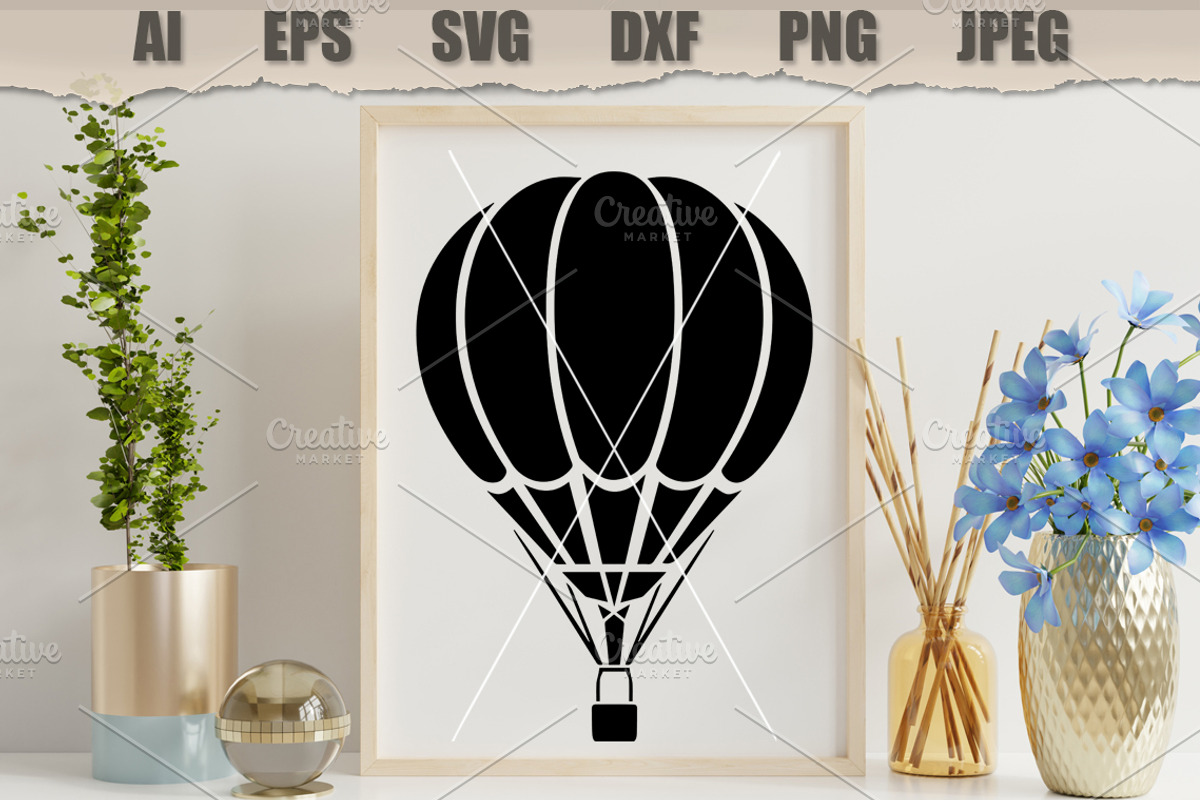 Stencil Hot Air Balloon, a Decorative Illustration by MARYCRAFTIRIA (Photo 3 of 3)
