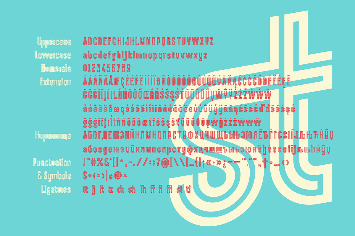 Chokana - new retro font, a Sans Serif Font by NREY (Photo 2 of 8)
