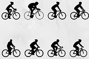 Cycling Silhouette SVG, a Sport Illustration by newminddesign (Thumbnail 1 of 3)
