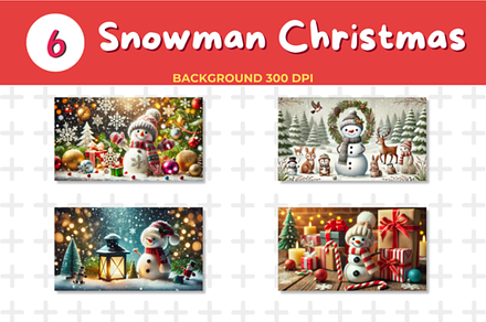 Snowman Christmas Background