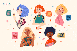 Curly Girl Method Illustrations