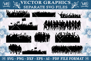People crowd  SVG vector design