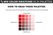 600 color swatches in 24 palettes, a Palette Add-On by ToonPlanet Vector Assets (Thumbnail 6 of 7)