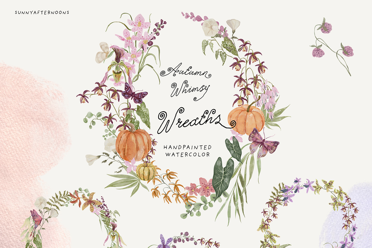 Autumn Whimsy Handpainted Florals, a Seasonal Illustration by SunnyAfternoons (Photo 12 of 23)