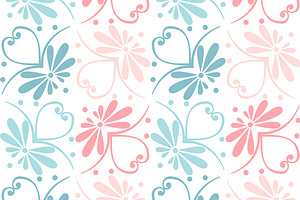 Set 10 Seamless Greek Floral Pattern