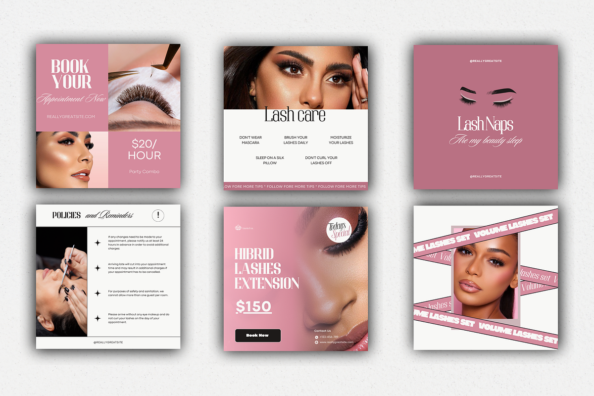 Lash Technician Instagram Template, a Social Media Template by My Template Studio (Photo 13 of 21)