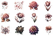 Watercolor Flowers clipart, an Illustration by Designworld (Thumbnail 6 of 6)