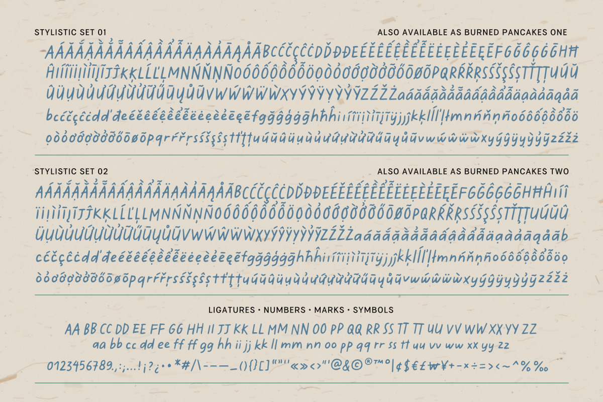 BURNED PANCAKES | Extended Family, a Handwritten Font by type peace (Photo 17 of 17)