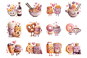 Valentine Food Pairs Clipart, an Illustration by DreamArtGraphic (Thumbnail 2 of 4)