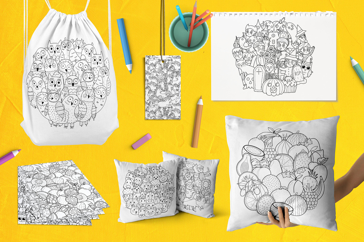 90 Coloring Pages Collection, an Illustration by Gulnara Sabirova (Photo 14 of 22)