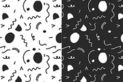 20 B&W hand drawn SEAMLESS PATTERNS, a Pattern Graphic by Studio.lize (Thumbnail 6 of 16)