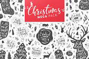 Christmas Mega Pack, a Decorative Illustration by Mera Pixels (Thumbnail 1 of 7)