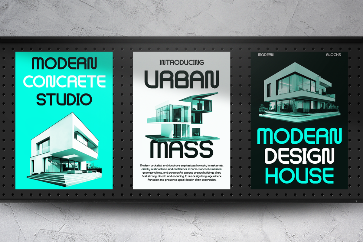 Vexorium Modern Experimental Font, a Font by PutraCetol Studio (Photo 2 of 5)