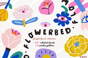 FLOWERBED floral collection, a Pattern Graphic by solmariart (Thumbnail 1 of 5)