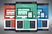 Flat Web Design Flyer, a Flyer Template by Creativenauts (Thumbnail 1 of 4)