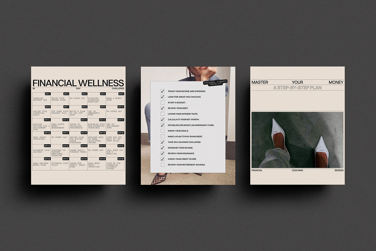 Financial Coach Instagram Template, a Social Media Template by Moscovita Studio (Photo 5 of 15)