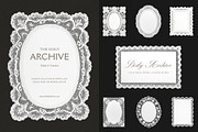 Doily Lace and Paper Vintage Frames, an Object Graphic by Make Stories Studio (Thumbnail 1 of 7)