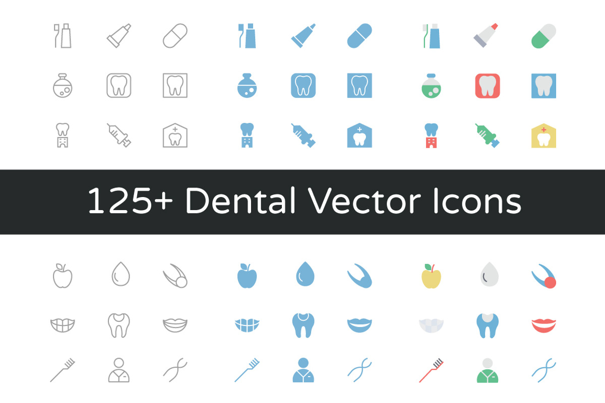 125+ Dental Vector Icons